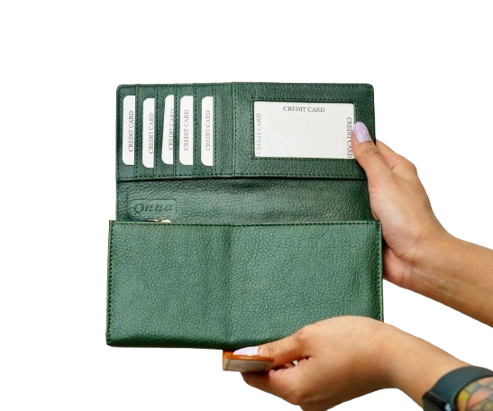 Komacat Leather Ladies’ Envelope Clutch | Snap Button Lock