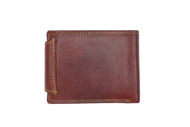 Komacat Men’s Leather Bifold Wallet with Button lock