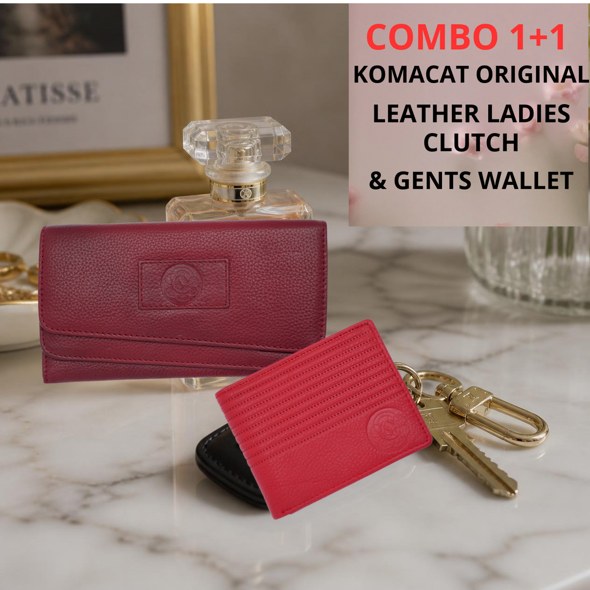 COMBO#2>LADIES & GENTS LEATHER WALLETS>11MAROON&1RED