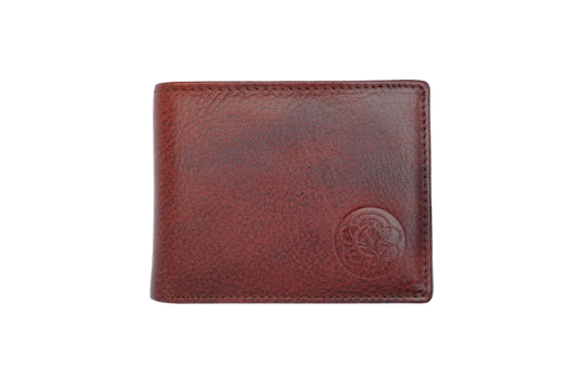 Komacat Men’s Leather Bifold Wallet | Pebbled Finish