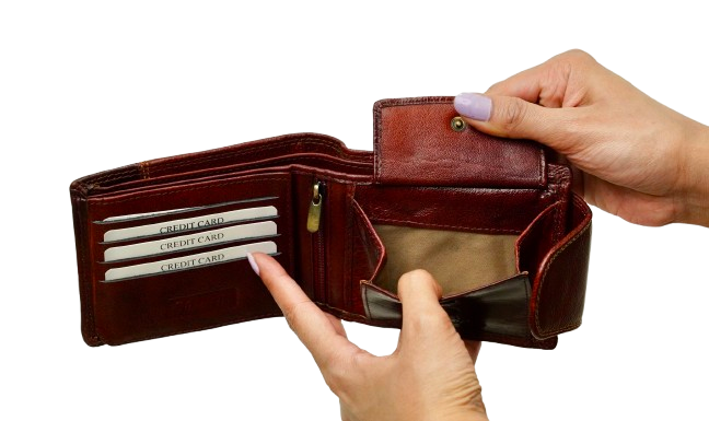 Komacat Men’s Leather Bifold Wallet with Button lock
