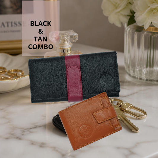 COMBO#5>KOMACAT LADIES & GENTS LEATHER WALLETS>10BLACK&6TAN
