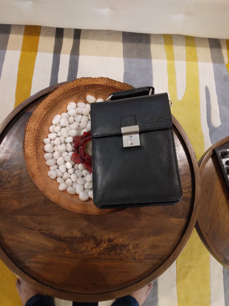 Komacat Leather Cross Body & Side Bag with Carry Handles