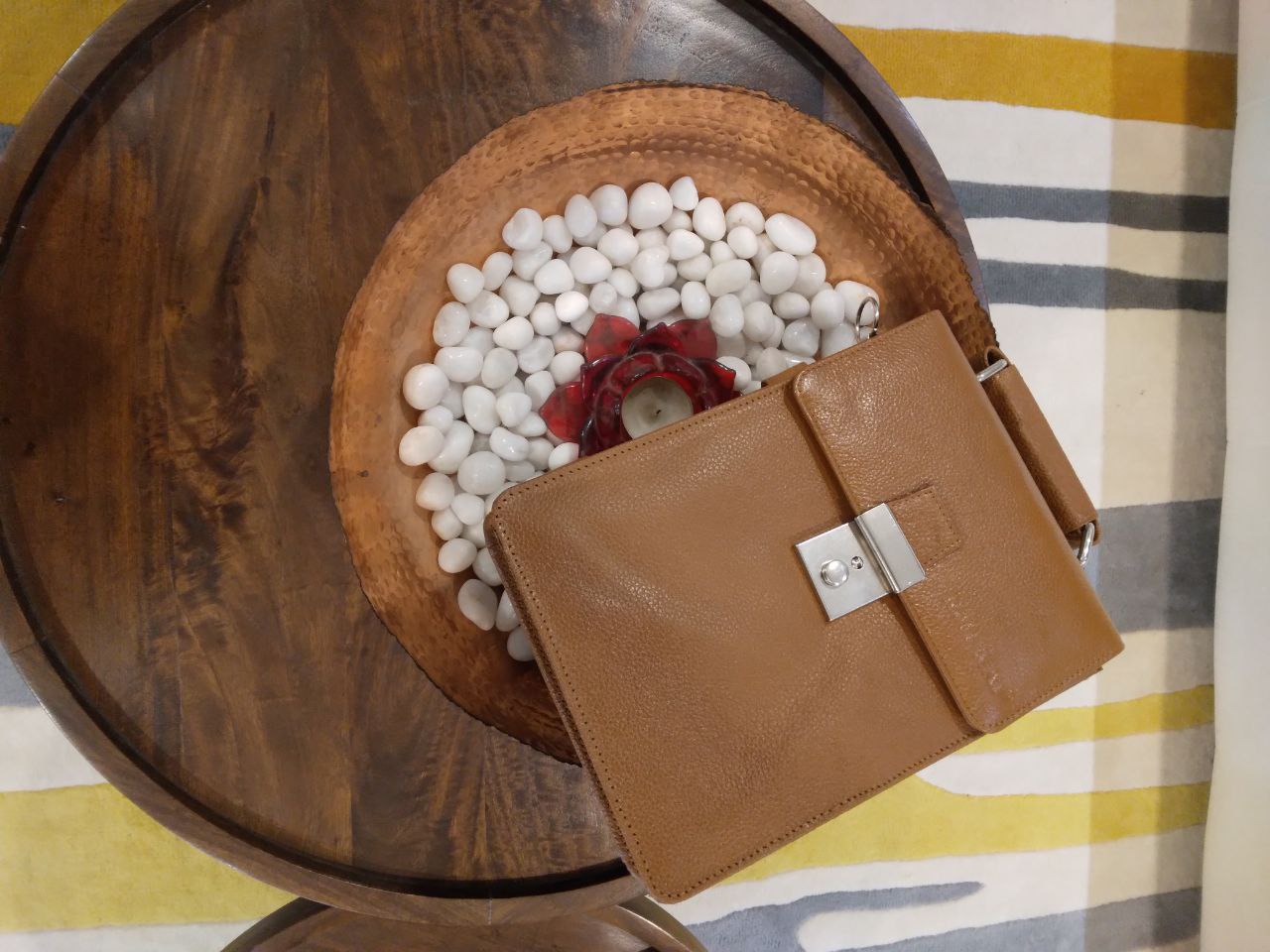 Komacat Leather Cross Body & Side Bag with Carry Handles