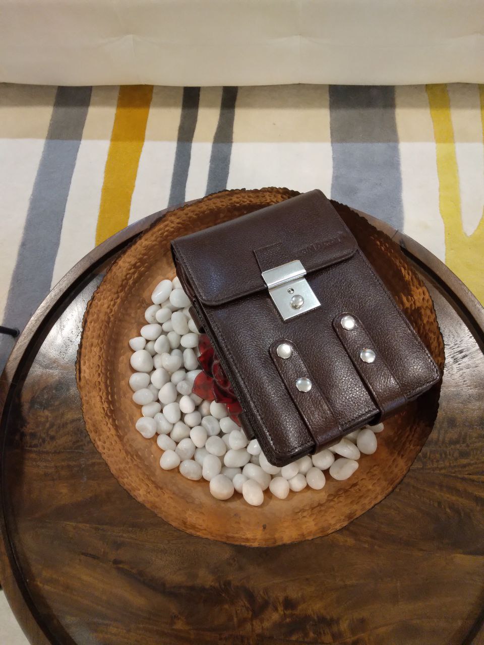 Beg Salib &amp; Sisi Kulit Komacat | Tiada Pemegang Bawa | Unisex