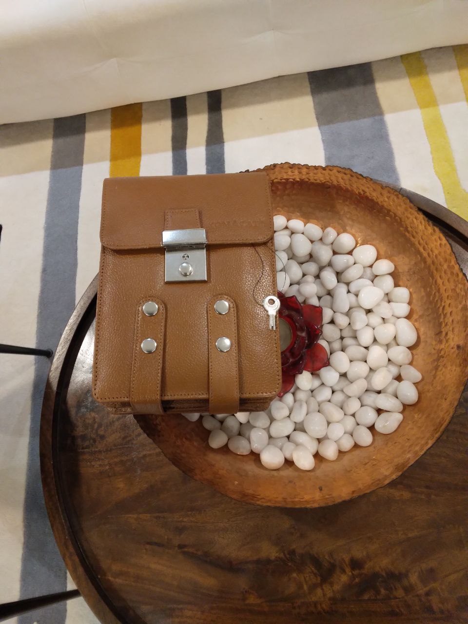 Beg Salib &amp; Sisi Kulit Komacat | Tiada Pemegang Bawa | Unisex