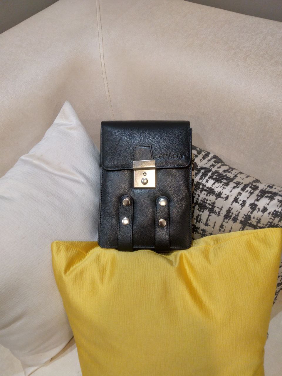 Beg Salib &amp; Sisi Kulit Komacat | Tiada Pemegang Bawa | Unisex